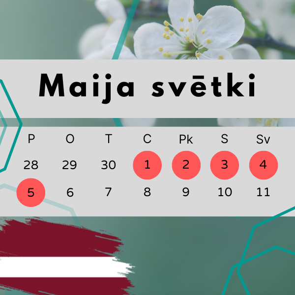 Darba laiks maija svētkos