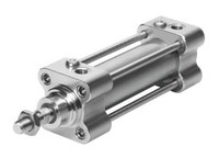 Pneumatic cylinders with piston rod